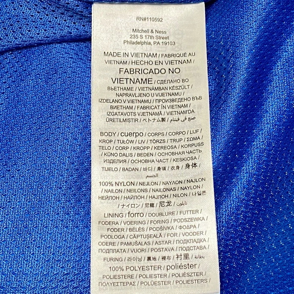 Detroit‎ Lions NFL Jacket Large Blue LS LW Pullover Football Throwback M & N NWT